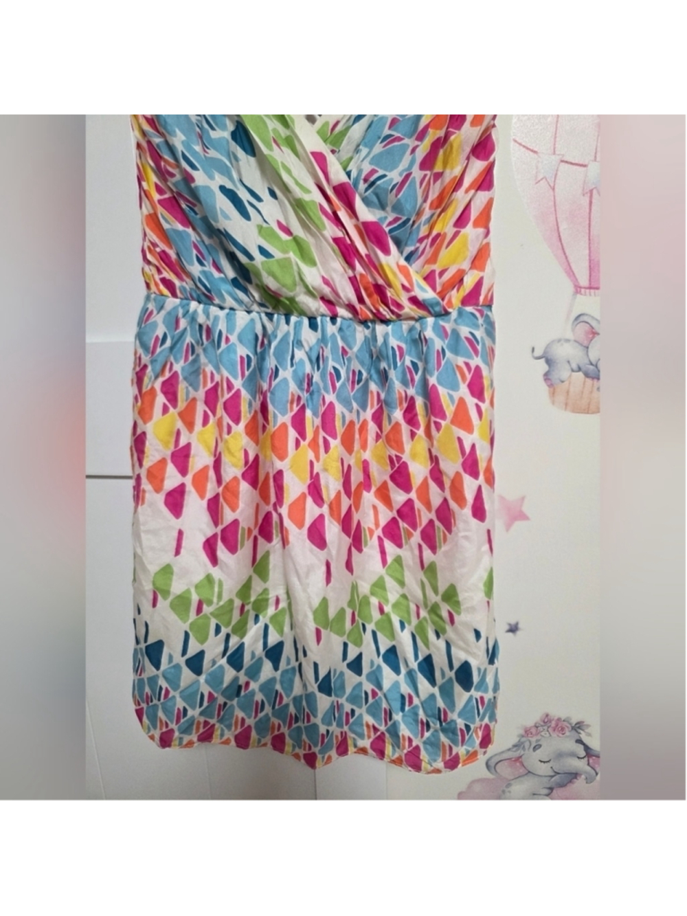 Shoshanna Mia Bright Colorful Lalique Print Silk Party Dress - Picture 5 of 15